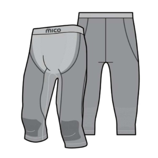 Pánské funkční spodky MICO CALZAMAGLIA 3/4 MAN ODOR ZERO XT2, GRIGIO, III