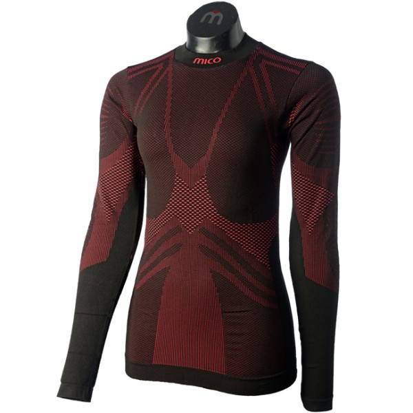 Dámské funkční triko MICO MAGLIA LUPETTO M/L WOMAN ACTIVE SKIN, NERO FUCSIA